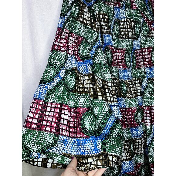 Advance Apparels African Green Blue Off Shoulder Shirred Maxi Dress - Picture 4 of 11